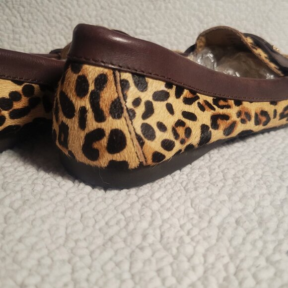 Coach Fredrica Leopard Print Slip-On Driving Loafer Flats - Picture 6 of 11